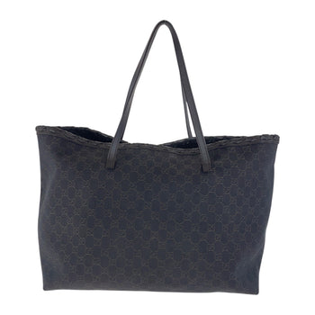 Gucci Tote Bag 354666 Gg Canvas Brown Silver Metal Tote Bag Handbag Unisex Women