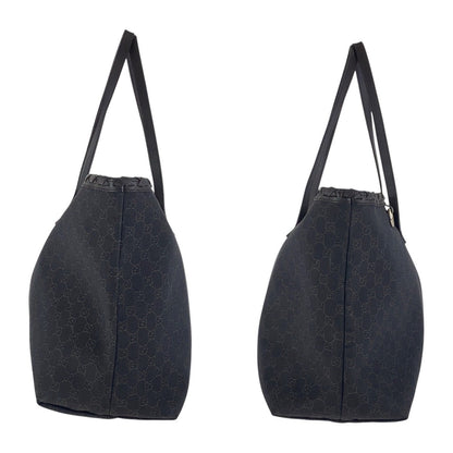 Gucci Tote Bag 354666 Gg Canvas Brown Silver Metal Tote Bag Handbag Unisex Women