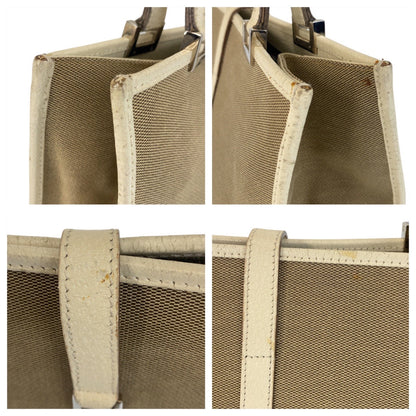 Gucci Tote Bag 002 1073 Canvas, Leather Beige Ivory Silvermetal Tote Bag Shoulder Bag Jackie Women