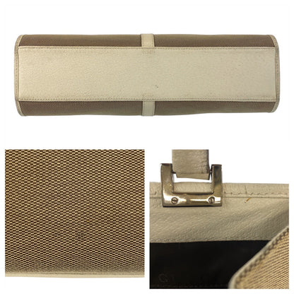Gucci Tote Bag 002 1073 Canvas, Leather Beige Ivory Silvermetal Tote Bag Shoulder Bag Jackie Women