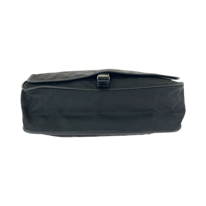 Prada Shoulder Bag V158 Nylon Black Silvermetal Shoulder Bag Messenger Bag Test Triangle With Logo