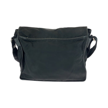 Prada Shoulder Bag V158 Nylon Black Silvermetal Shoulder Bag Messenger Bag Test Triangle With Logo