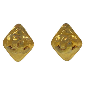 Chanel Earring Plating Gold Gold Coco Mark Women