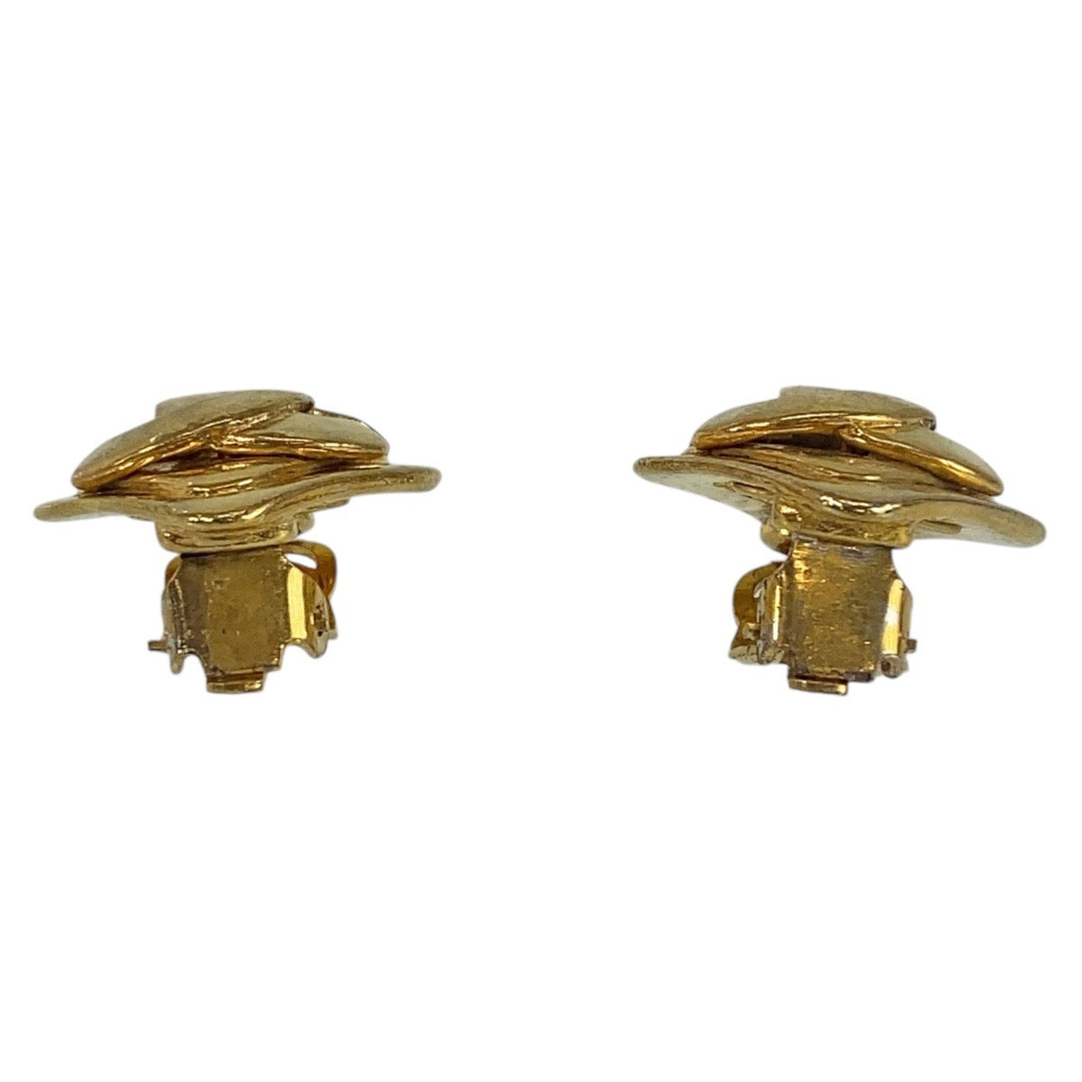 Chanel Earring Plating Gold Gold Coco Mark Women
