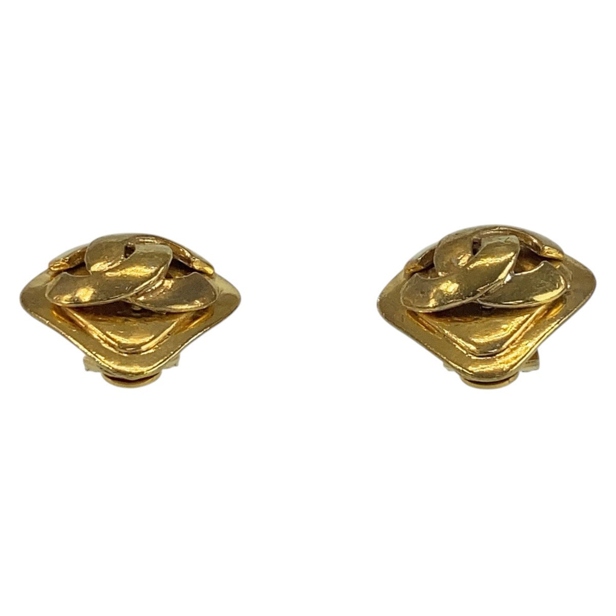 Chanel Earring Plating Gold Gold Coco Mark Women