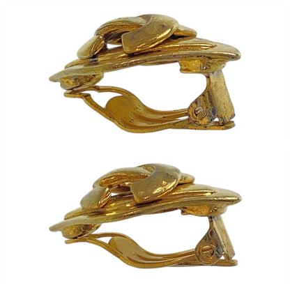 Chanel Earring Plating Gold Gold Coco Mark Women