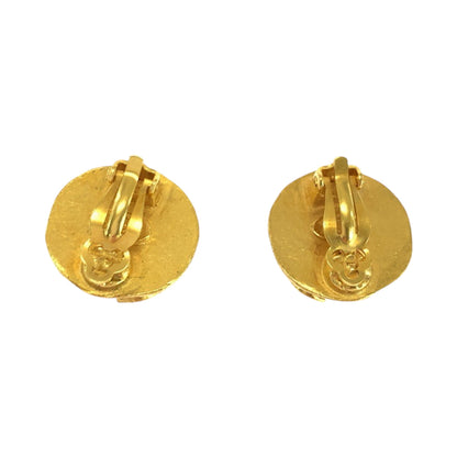 Chanel Earring Plating, Fake Pearl Gold White Earring Triple Coco Mark Faux Pearl Women