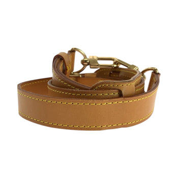 Louis Vuitton Shoulder Strap Leather Light Brown Gold Metal