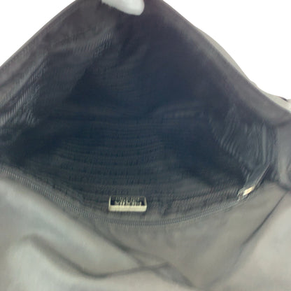 Prada Shoulder Bag V166 Nylon Black Silvermetal Shoulder Bag Messenger Bag Test Triangle With Logo