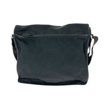 Prada Shoulder Bag V166 Nylon Black Silvermetal Shoulder Bag Messenger Bag Test Triangle With Logo