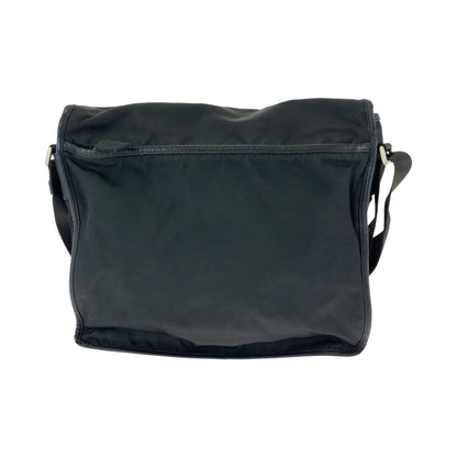 Prada Shoulder Bag V166 Nylon Black Silvermetal Shoulder Bag Messenger Bag Test Triangle With Logo