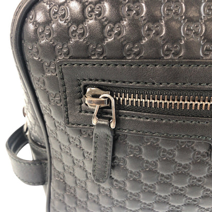 Gucci Business Bag 419775 Leather Black Black Business Bag Clutch Bag Micro Guccisima Mens