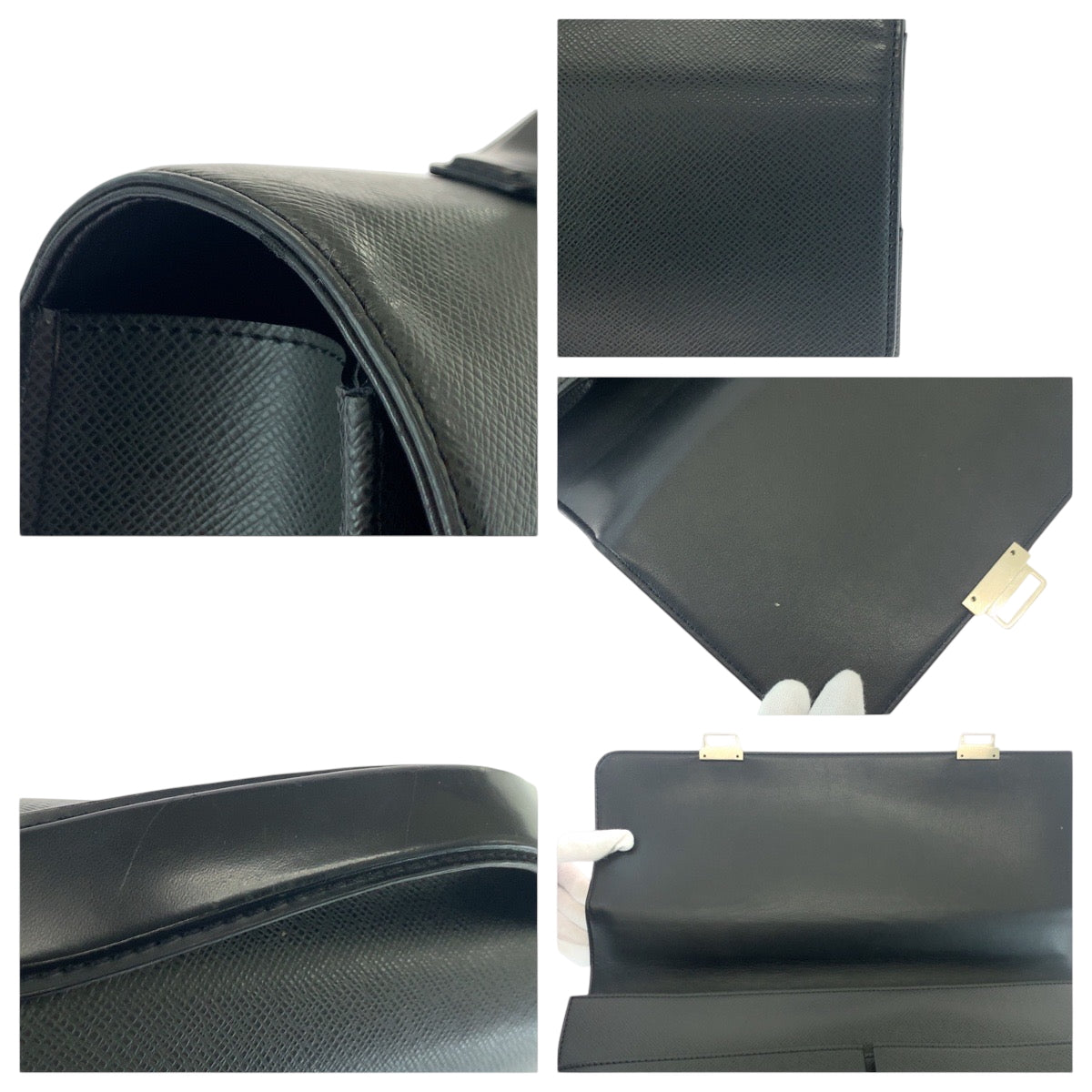 Louis Vuitton Business Bag M30802 Taiga Ardoise Black Silvermetal Business Bag Handbag Taiga Kazan