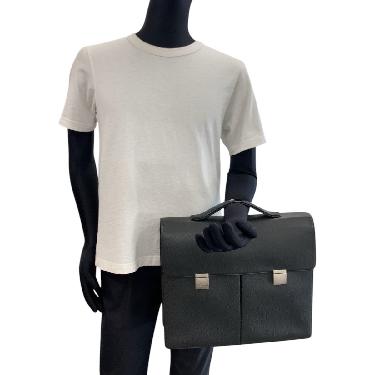 Louis Vuitton Business Bag M30802 Taiga Ardoise Black Silvermetal Business Bag Handbag Taiga Kazan