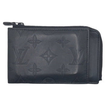 Louis Vuitton Coin Case M82526 Leather Black Black Coin Case Coin Pocket Compact Wallet Monogram