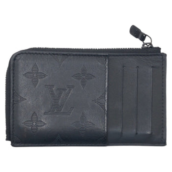 Louis Vuitton Coin Case M82526 Leather Black Black Coin Case Coin Pocket Compact Wallet Monogram