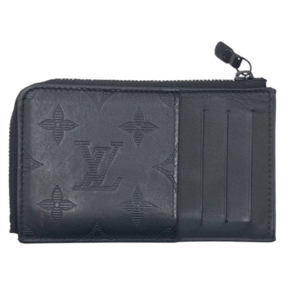 Louis Vuitton Coin Case M82526 Leather Black Black Coin Case Coin Pocket Compact Wallet Monogram