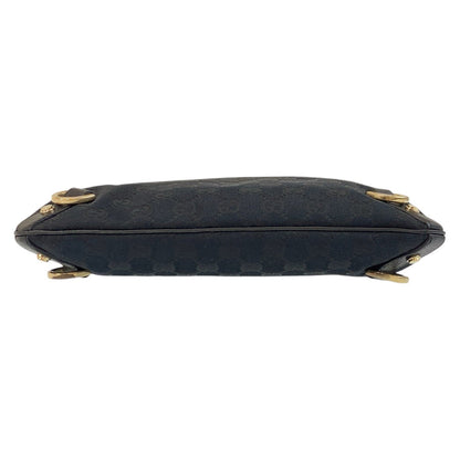 Gucci Shoulder Bag 131326 Gg Canvas, Leather Black Goldmetal Shoulder Bag Messenger Bag Abbey Women