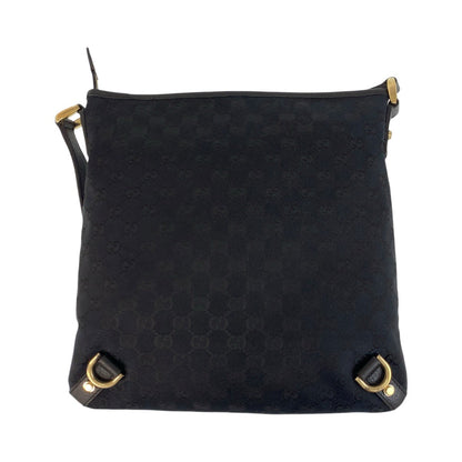Gucci Shoulder Bag 131326 Gg Canvas, Leather Black Goldmetal Shoulder Bag Messenger Bag Abbey Women