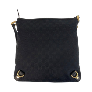 Gucci Shoulder Bag 131326 Gg Canvas, Leather Black Goldmetal Shoulder Bag Messenger Bag Abbey Women