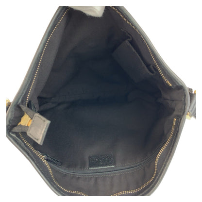 Gucci Shoulder Bag 131326 Gg Canvas, Leather Black Goldmetal Shoulder Bag Messenger Bag Abbey Women