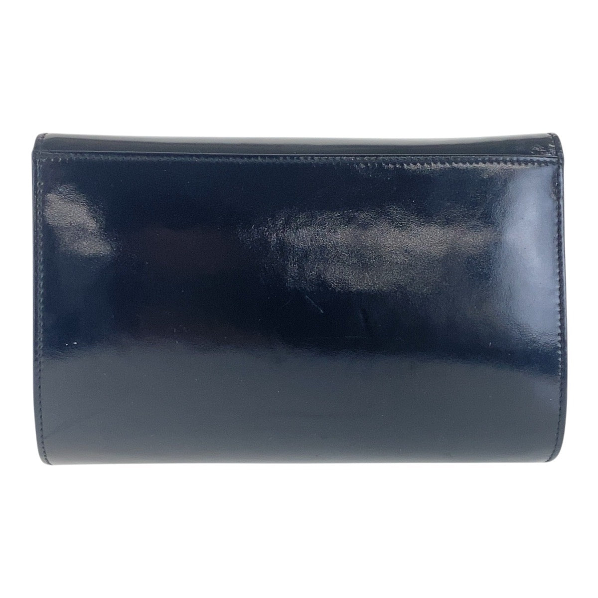 Salvatore Ferragamo Shoulder Bag Enamel Black Goldmetal Crossbody Shoulder Bag Gancini Women