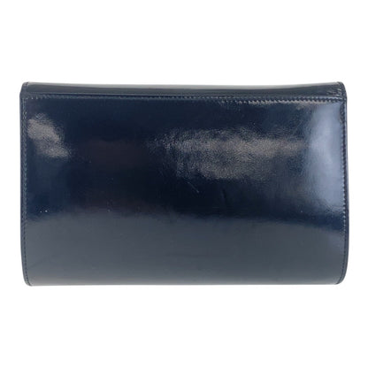 Salvatore Ferragamo Shoulder Bag Enamel Black Goldmetal Crossbody Shoulder Bag Gancini Women