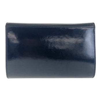 Salvatore Ferragamo Shoulder Bag Enamel Black Goldmetal Crossbody Shoulder Bag Gancini Women