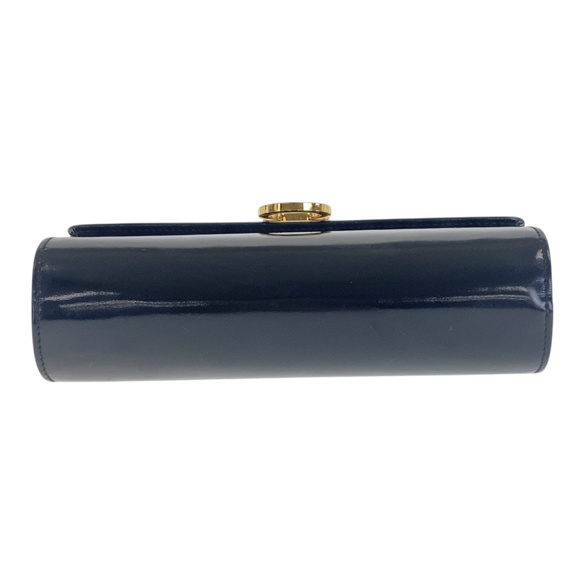 Salvatore Ferragamo Shoulder Bag Enamel Black Goldmetal Crossbody Shoulder Bag Gancini Women