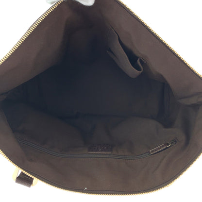 Gucci Tote Bag 141470 Gg Canvas Beige Brown Gold Metal Tote Bag Shoulder Bag Abbey Women
