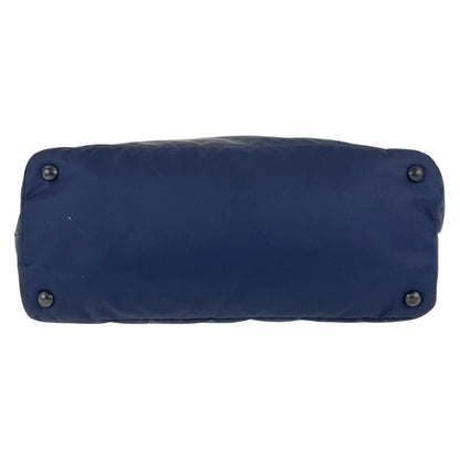 Prada Tote Bag Nylon Navy Black Silvermetal Tote Bag Shoulder Bag Test Triangle With Logo Women