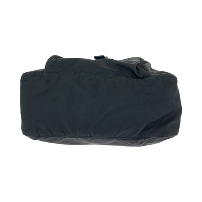 Prada Shoulder Bag Nylon Black Silvermetal Shoulder Bag Pochette Test Triangle With Logo Mens
