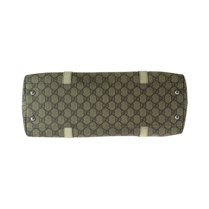 Gucci Tote Bag 114695 Gg Supreme Canvas Beige Ivory Silvermetal Tote Bag Shoulder Bag Women