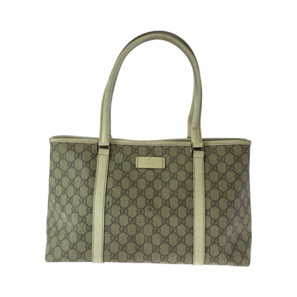Gucci Tote Bag 114695 Gg Supreme Canvas Beige Ivory Silvermetal Tote Bag Shoulder Bag Women