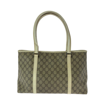 Gucci Tote Bag 114695 Gg Supreme Canvas Beige Ivory Silvermetal Tote Bag Shoulder Bag Women