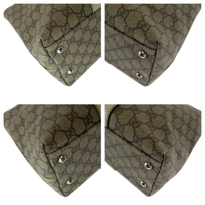 Gucci Tote Bag 114695 Gg Supreme Canvas Beige Ivory Silvermetal Tote Bag Shoulder Bag Women