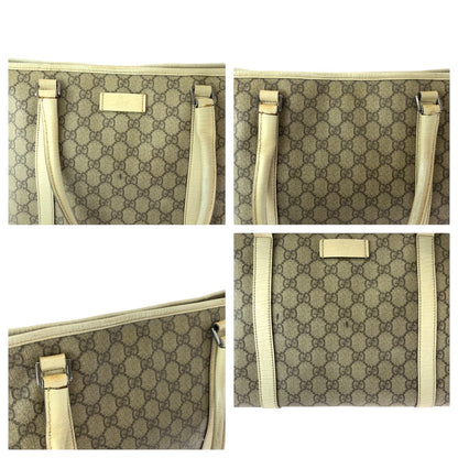 Gucci Tote Bag 114695 Gg Supreme Canvas Beige Ivory Silvermetal Tote Bag Shoulder Bag Women