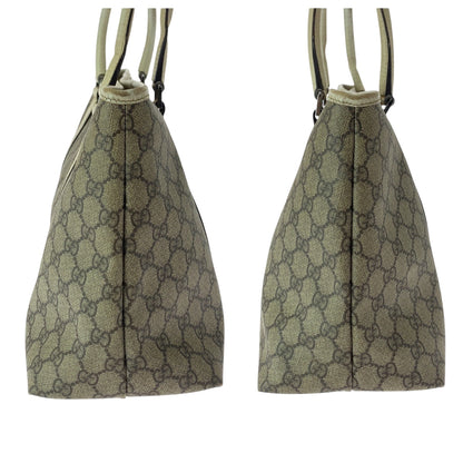 Gucci Tote Bag 114695 Gg Supreme Canvas Beige Ivory Silvermetal Tote Bag Shoulder Bag Women