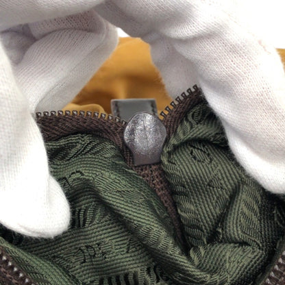 Prada Backpack Nylon Brown Camel Silver Test Triangular Logo