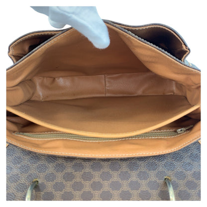 Celine Handbag M14 Pvc, Leather Brown Gold Metal Macadam Women