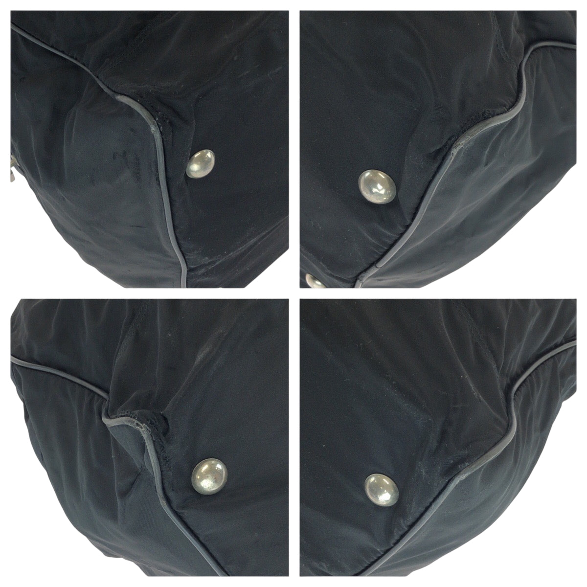 Prada Boston Duffel Bag Nylon Black Silvermetal Boston Duffel Bag Handbag Test Triangle With Logo