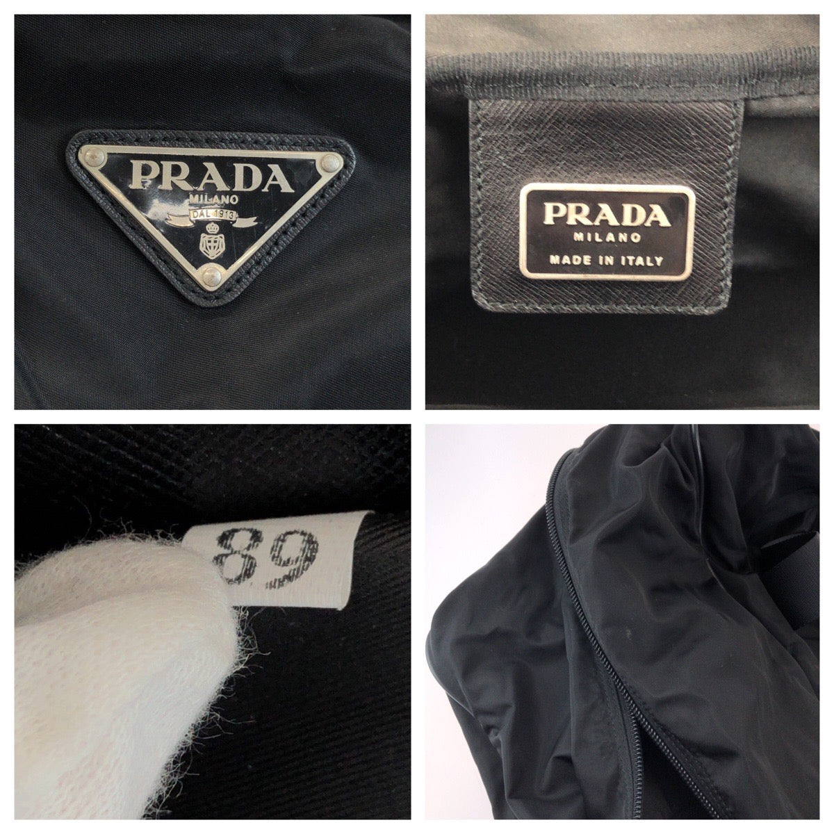 Prada Boston Duffel Bag Nylon Black Silvermetal Boston Duffel Bag Handbag Test Triangle With Logo