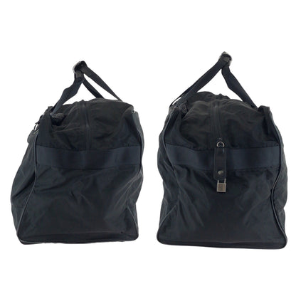 Prada Boston Duffel Bag Nylon Black Silvermetal Boston Duffel Bag Handbag Test Triangle With Logo