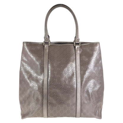 Gucci Tote Bag 223668 Gg Canvas, Leather Brown Silver Metal Tote Bag Shoulder Bag Gg Implementation