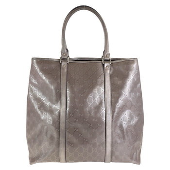 Gucci Tote Bag 223668 Gg Canvas, Leather Brown Silver Metal Tote Bag Shoulder Bag Gg Implementation