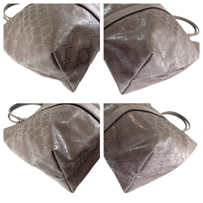 Gucci Tote Bag 223668 Gg Canvas, Leather Brown Silver Metal Tote Bag Shoulder Bag Gg Implementation