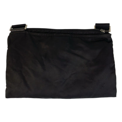 Prada Shoulder Bag Nylon Black Silvermetal Shoulder Bag Messenger Bag Test Triangle With Logo Women