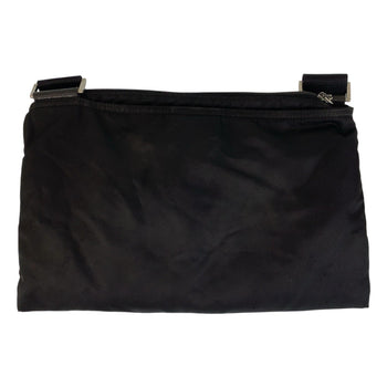 Prada Shoulder Bag Nylon Black Silvermetal Shoulder Bag Messenger Bag Test Triangle With Logo Women