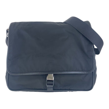 Prada Shoulder Bag Nylon Black Silvermetal Crossbody Shoulder Bag Messenger Bag Unisex Test