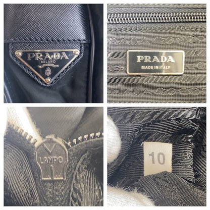 Prada Shoulder Bag Nylon Black Silvermetal Crossbody Shoulder Bag Messenger Bag Unisex Test